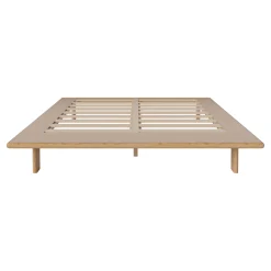 Best Cadre De Lit Haven Bois Naturel / 166 X 230 Cm - Pour Matelas 140 X 200 (Non Inclus) - Unisexe Lits