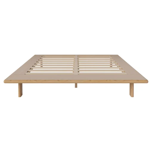 Best Cadre De Lit Haven Bois Naturel / 166 X 230 Cm - Pour Matelas 140 X 200 (Non Inclus) - Unisexe Lits