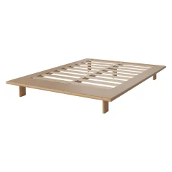 Best Cadre De Lit Haven Bois Naturel / 166 X 230 Cm - Pour Matelas 140 X 200 (Non Inclus) - Unisexe Lits