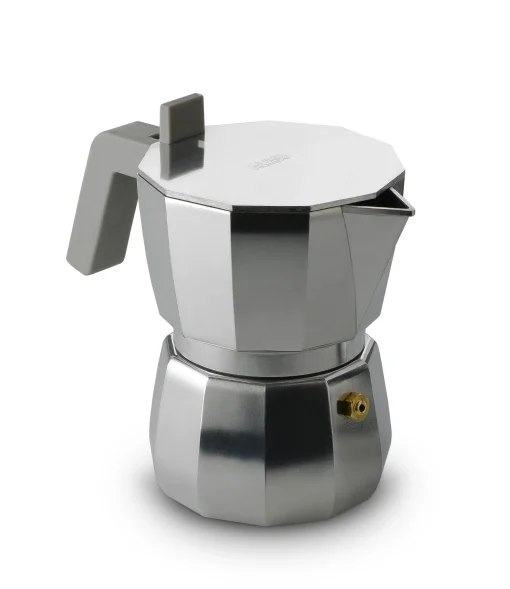New Cafetiere Italienne Moka Gris Argent Metal /3 Tasses - Unisexe Cafetières