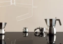 New Cafetiere Italienne Moka Gris Argent Metal /3 Tasses - Unisexe Cafetières