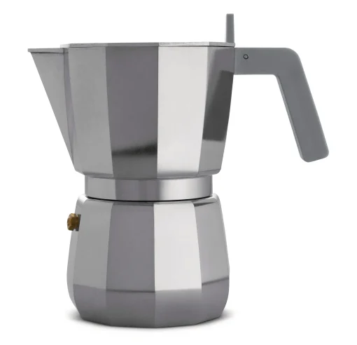 New Cafetiere Italienne Moka Gris Argent Metal /6 Tasses - Unisexe Cafetières