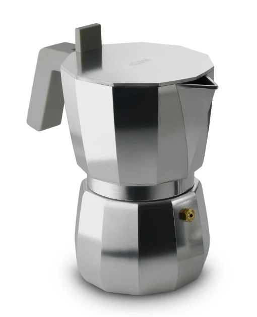New Cafetiere Italienne Moka Gris Argent Metal /6 Tasses - Unisexe Cafetières