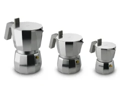 New Cafetiere Italienne Moka Gris Argent Metal /6 Tasses - Unisexe Cafetières