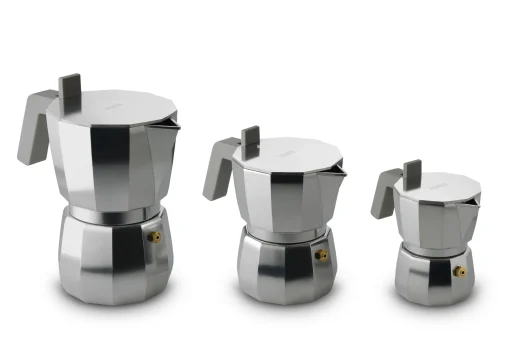 New Cafetiere Italienne Moka Gris Argent Metal /6 Tasses - Unisexe Cafetières