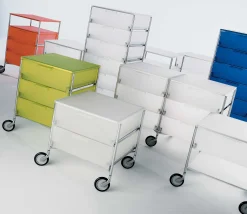 Flash Sale Caisson A Roulettes Mobil Plastique Blanc / 3 Tiroirs - Unisexe Meubles De Rangement
