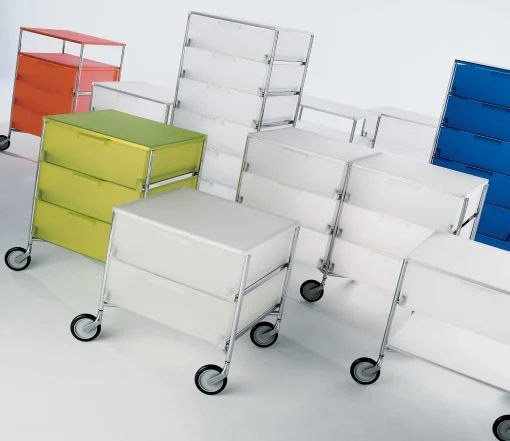 Flash Sale Caisson A Roulettes Mobil Plastique Blanc / 3 Tiroirs - Unisexe Meubles De Rangement