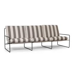 Hot Canape De Jardin 3 Places Desert Stripe Tissu Marron L 233 Cm - Unisexe Canapés De Jardin