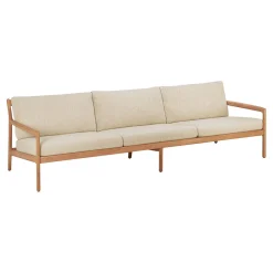 Hot Canape De Jardin 4 Places Jack Outdoor Tissu Bois Beige / L 265 Cm - Teck - Unisexe Canapés De Jardin