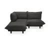 Sale Canape De Jardin 2 Places Paletti Set Tissu Gris / Accoudoir Gauche - L 180 Cm - Unisexe Canapés De Jardin