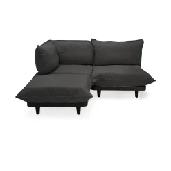 Sale Canape De Jardin 2 Places Paletti Set Tissu Gris / Accoudoir Gauche - L 180 Cm - Unisexe Canapés De Jardin