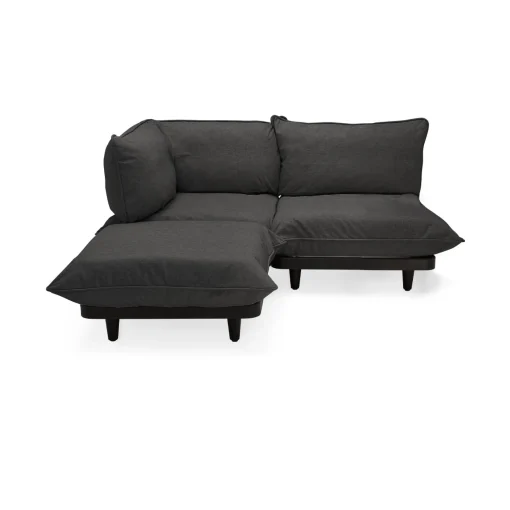 Sale Canape De Jardin 2 Places Paletti Set Tissu Gris / Accoudoir Gauche - L 180 Cm - Unisexe Canapés De Jardin
