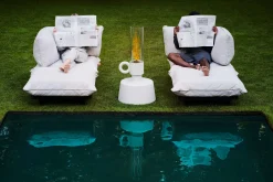 Sale Canape De Jardin 2 Places Paletti Set Tissu Gris / Accoudoir Gauche - L 180 Cm - Unisexe Canapés De Jardin