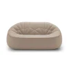 Outlet Canape De Jardin 2 Places Ottoman Similicuir Beige / L 165 Cm - Unisexe Canapés De Jardin