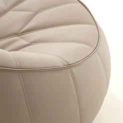 Outlet Canape De Jardin 2 Places Ottoman Similicuir Beige / L 165 Cm - Unisexe Canapés De Jardin
