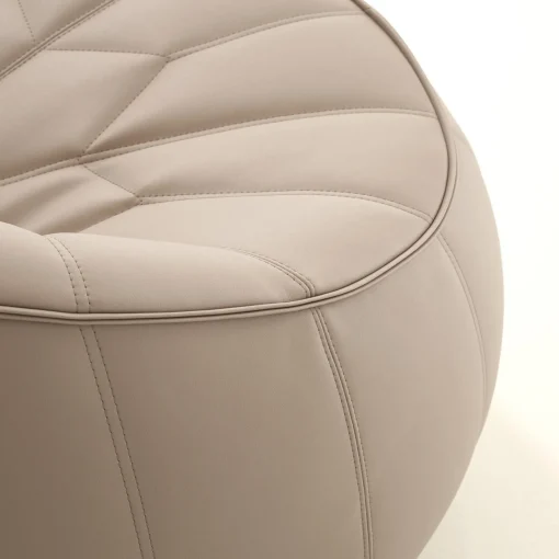Outlet Canape De Jardin 2 Places Ottoman Similicuir Beige / L 165 Cm - Unisexe Canapés De Jardin