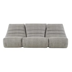 Best Canape De Jardin 3 Places Saparella Tissu Gris (1965) / 3 Modules - L 222 Cm - Unisexe Canapés De Jardin