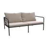 Cheap Canape De Jardin 2 Places Avon Metal Tissu Beige / L 159 Cm - Unisexe Canapés De Jardin