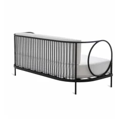 Cheap Canape De Jardin 3 Places Ariete Metal;Tissu Blanc / L 185 Cm - Unisexe Canapés De Jardin