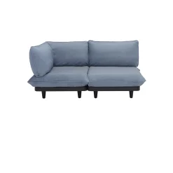 Best Canape De Jardin 2 Places Paletti Set Tissu Bleu / Accoudoir Gauche / L 180 Cm - Unisexe Canapés De Jardin