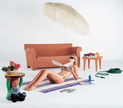Hot Canape De Jardin 2 Places Bubble Club Plastique Gris / L 189 Cm - Unisexe Canapés De Jardin