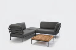 New Canape De Jardin Modulable Level Tissu / Angle Droit - L 139 X P 92,5 Cm - Unisexe Canapés De Jardin