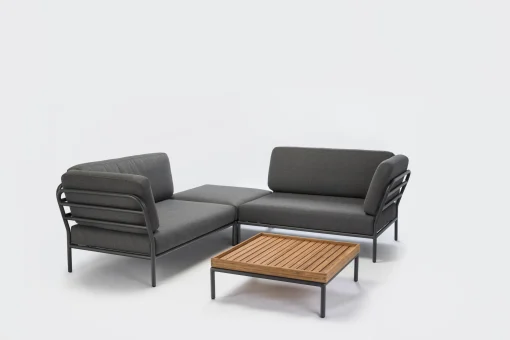 New Canape De Jardin Modulable Level Tissu / Angle Droit - L 139 X P 92,5 Cm - Unisexe Canapés De Jardin