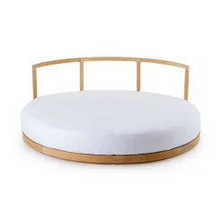 New Canape De Jardin Rond Pevero Bois Naturel / Ilot - O 160 Cm / - Sans Coussin - Unisexe Canapés De Jardin