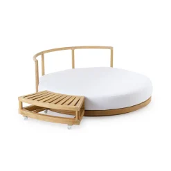 New Canape De Jardin Rond Pevero Bois Naturel / Ilot - O 160 Cm / - Sans Coussin - Unisexe Canapés De Jardin