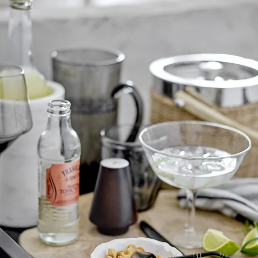 Store Carafe Anora Verre Gris / Verre Souffle Bouche - 1 Litre - Unisexe Carafes Et Décanteurs