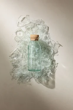 Cheap Carafe Recycled Verre Transparent / 1 L - Verre Recycle & Liege - Unisexe Carafes Et Décanteurs