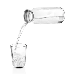Online Carafe Silhouette Verre Transparent / 1 L - Bouchon Hermetique Stoppe-Goutte - Unisexe Carafes Et Décanteurs