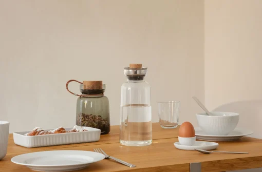 Online Carafe Silhouette Verre Transparent / 1 L - Bouchon Hermetique Stoppe-Goutte - Unisexe Carafes Et Décanteurs