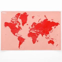 Best Carte Du Monde A Personnaliser Crumpled World By Countries Papier Multicolore / Noms De Pays - Feutre Effacable Inclus - 87 X 58 Cm - Unisexe Jeux Et Loisirs