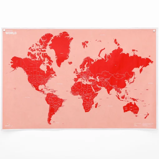 Best Carte Du Monde A Personnaliser Crumpled World By Countries Papier Multicolore / Noms De Pays - Feutre Effacable Inclus - 87 X 58 Cm - Unisexe Jeux Et Loisirs