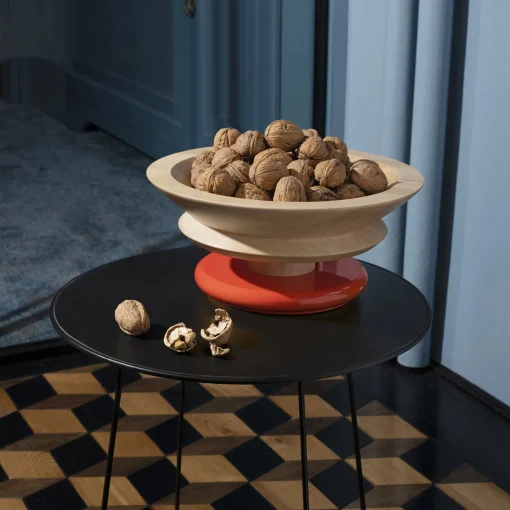 Discount Centre De Table / By Ettore Sottsass Orange Bois Naturel / 100 Values Collection - Unisexe Corbeilles Centres De Table