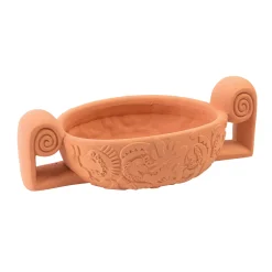 Online Centre De Table Magna Graecia Ceramique Orange Marron / 40 X 25 X H 20 Cm - Terre Cuite - Unisexe Déco Et Accessoires De Jardin