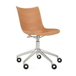 Cheap Chaise A Roulettes P/Wood Bois Naturel /  Hauteur Reglable - Unisexe Fauteuils De Bureau