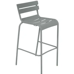 Shop Chaise De Bar Luxembourg Metal Gris / H 80 Cm - Aluminium - Unisexe Tabourets De Bar D'extérieur