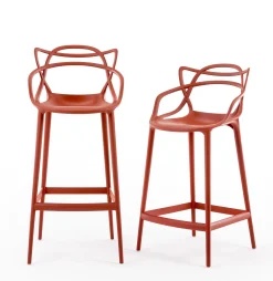 Outlet Chaise De Bar Masters Plastique Orange / H 65 Cm - Unisexe Tabourets De Bar D'extérieur