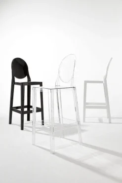 Fashion Chaise De Bar One More Please Plastique Transparent / H 75Cm - Unisexe Tabourets De Bar D'extérieur