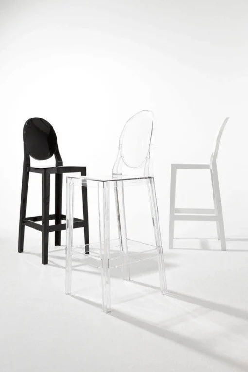 Fashion Chaise De Bar One More Please Plastique Transparent / H 75Cm - Unisexe Tabourets De Bar D'extérieur