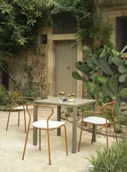 Best Chaise Empilable Apero Metal Rouge - Unisexe Chaises De Jardin