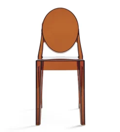 Store Chaise Empilable Victoria Ghost Plastique Orange Marron / Polycarbonate 2.0 - Unisexe Chaises De Jardin