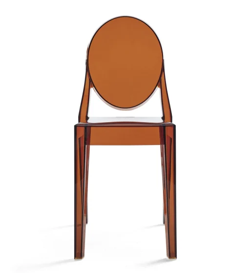 Store Chaise Empilable Victoria Ghost Plastique Orange Marron / Polycarbonate 2.0 - Unisexe Chaises De Jardin