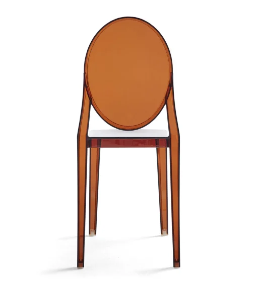 Store Chaise Empilable Victoria Ghost Plastique Orange Marron / Polycarbonate 2.0 - Unisexe Chaises De Jardin