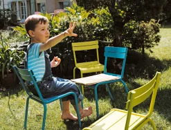 Discount Chaise Enfant Luxembourg Kid Metal Vert / Empilable - Unisexe Mobilier Kids