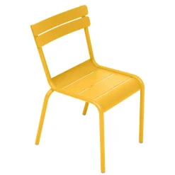 New Chaise Enfant Luxembourg Metal Jaune / Empilable - Aluminium - Unisexe Mobilier Kids