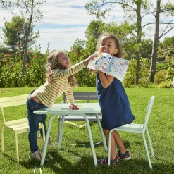 New Chaise Enfant Luxembourg Metal Jaune / Empilable - Aluminium - Unisexe Mobilier Kids