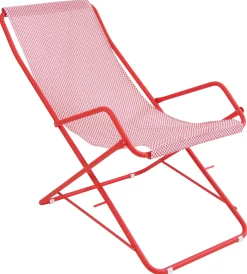 Best Chaise Longue Pliable Bahama Metal Metal & Tissu - Unisexe Bains De Soleil Chaises Longues Et Hamacs